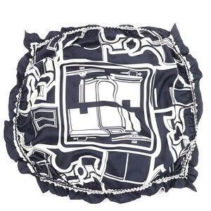 HERMES Blue Silk Scarf